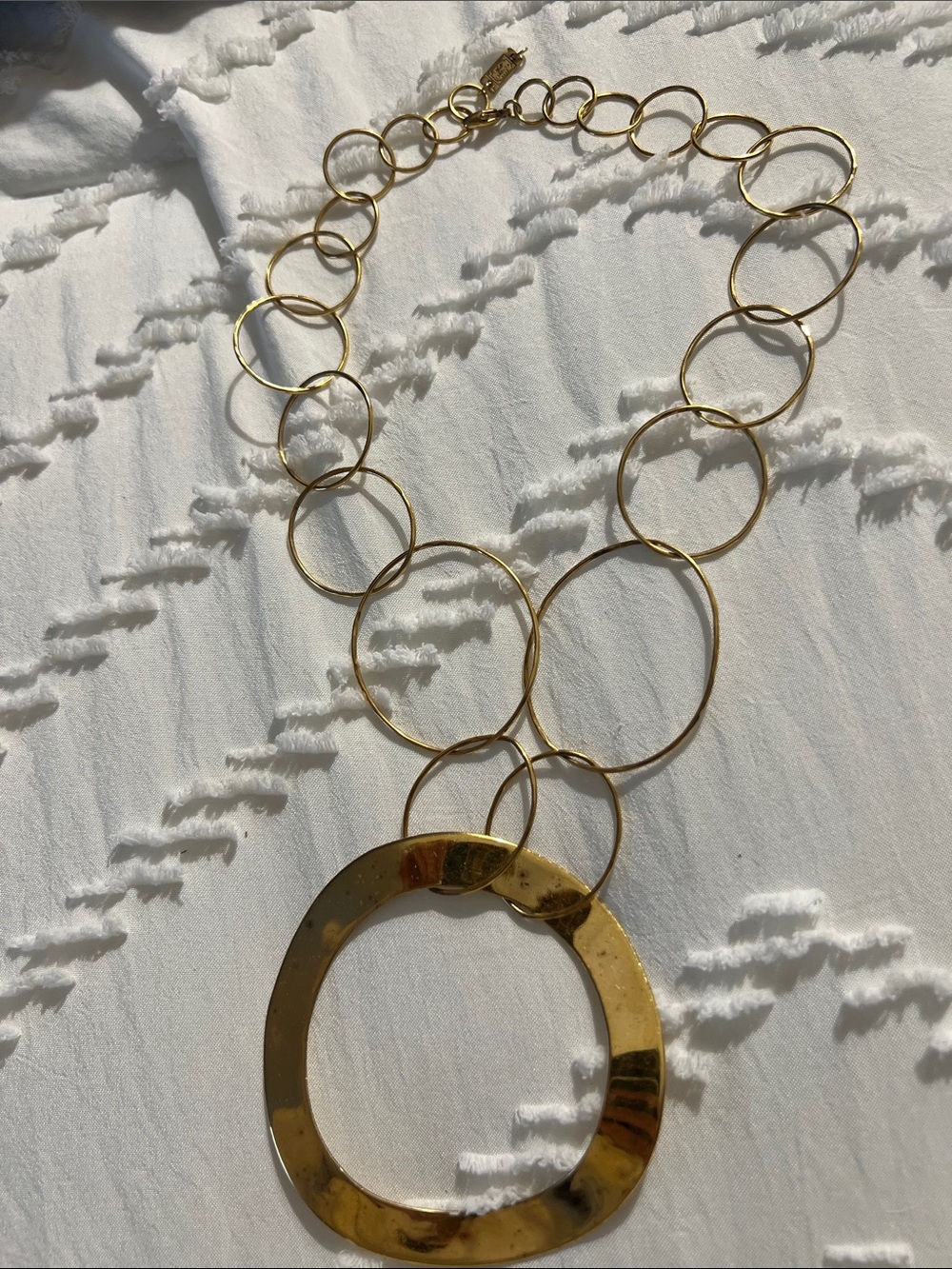 IPPOLITTA 24kt Gold Statement Circle-Link Pendant Necklace